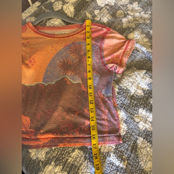 We The Free Sunset Desert Crop Top - Pink and Blue - Picture 6 of 7